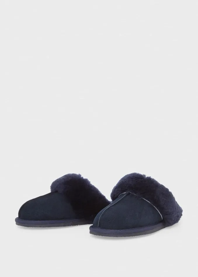 Women Flats Hobbs Lillian Slipper Navy