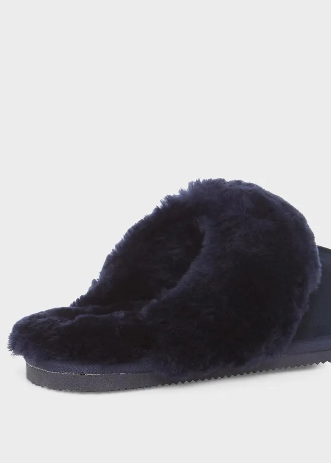 Women Flats Hobbs Lillian Slipper Navy