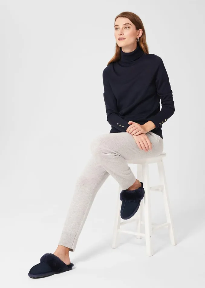 Women Flats Hobbs Lillian Slipper Navy