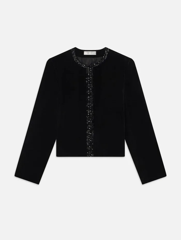 Women FRAME Jackets and Coats Embellished Velvet Jacket