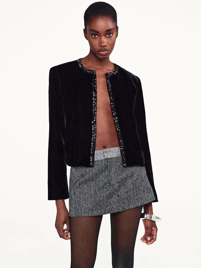 Women FRAME Jackets and Coats Embellished Velvet Jacket Women FRAME Jackets and Coats Embellished Velvet Jacket