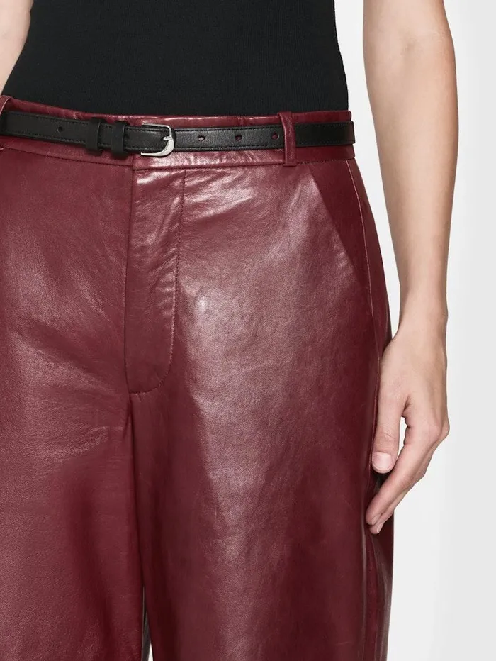 Women FRAME Leather and Suede The Wide Leather Trouser