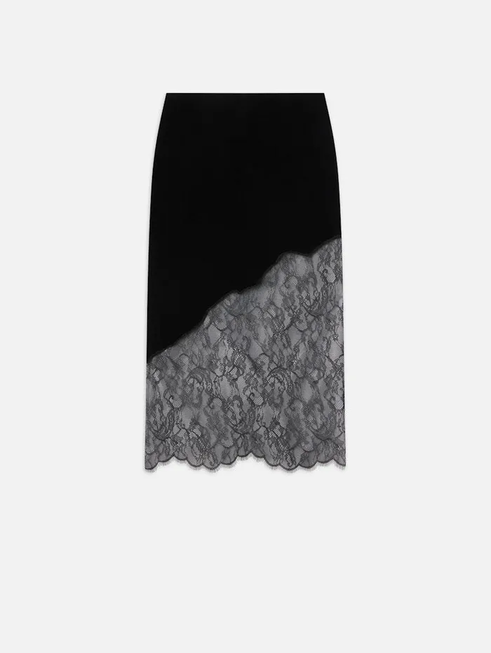 Women FRAME Skirts and Shorts Velvet Lace Skirt Women FRAME Skirts and Shorts Velvet Lace Skirt