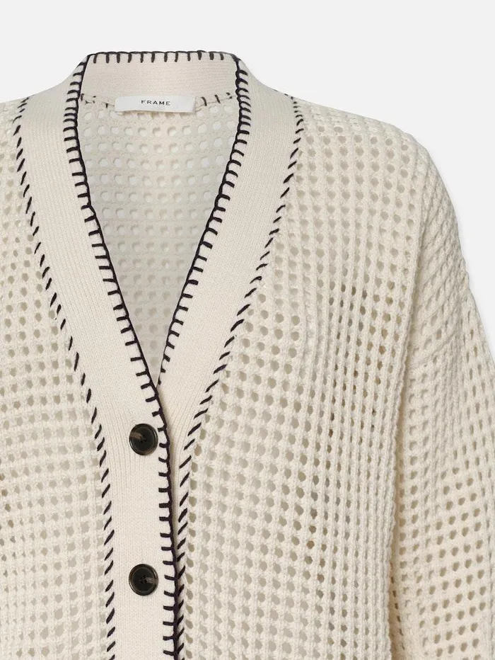 Women FRAME Sweaters Crochet Pocket Cardi