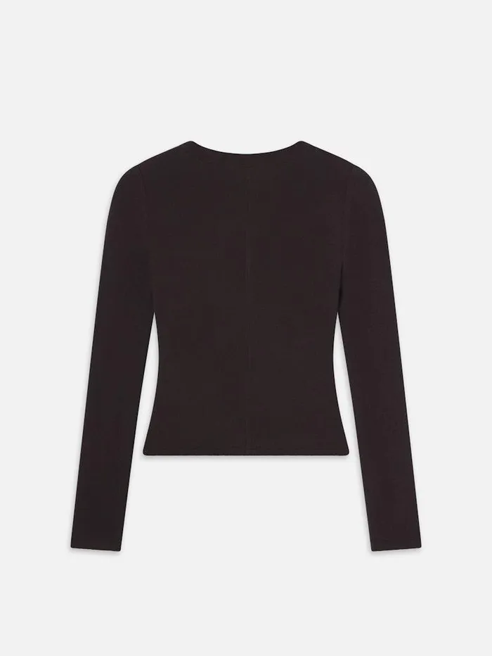 Women FRAME The Alpine Edit Slinky Long Sleeve Rib Henley Women FRAME The Alpine Edit Slinky Long Sleeve Rib Henley
