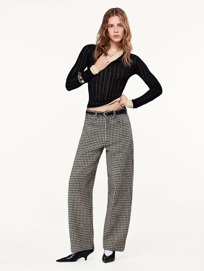 Women FRAME The Barrel Jean The Tweed Barrel
