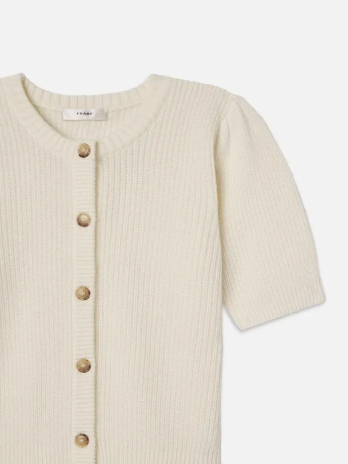 Women FRAME The Resort Edit Shrunken Short Sleeve Cardi