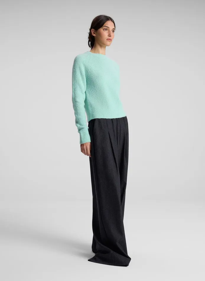 Women Frankie Wool Cashmere Crew Neck Sweater Spearmint ALC Knitwear