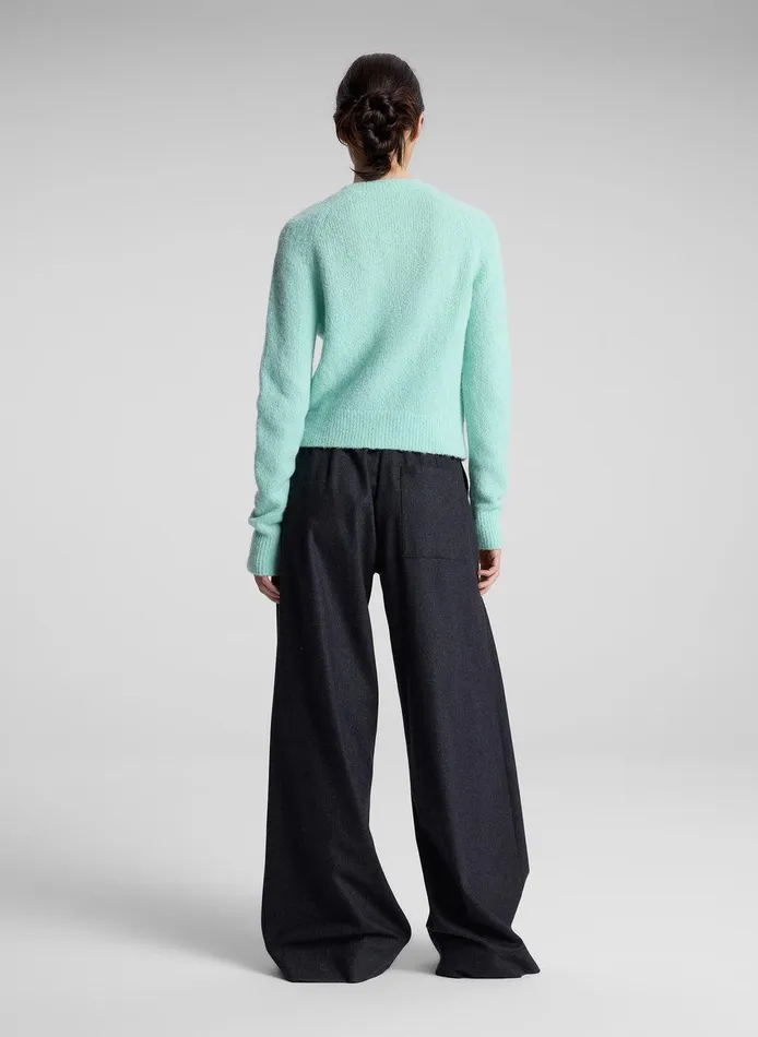 Women Frankie Wool Cashmere Crew Neck Sweater Spearmint ALC Knitwear