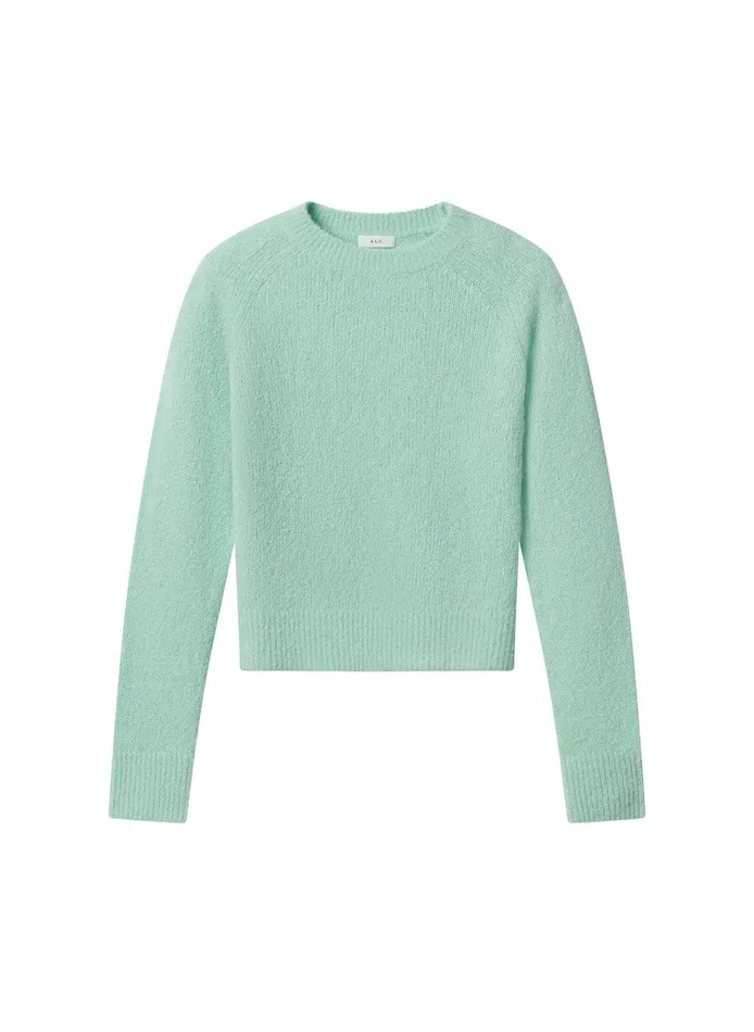 Women Frankie Wool Cashmere Crew Neck Sweater Spearmint ALC Knitwear