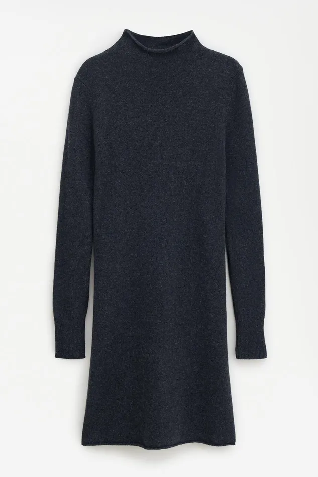 Women Funnelneck Dress Anthracite Melange Filippa K Dresses