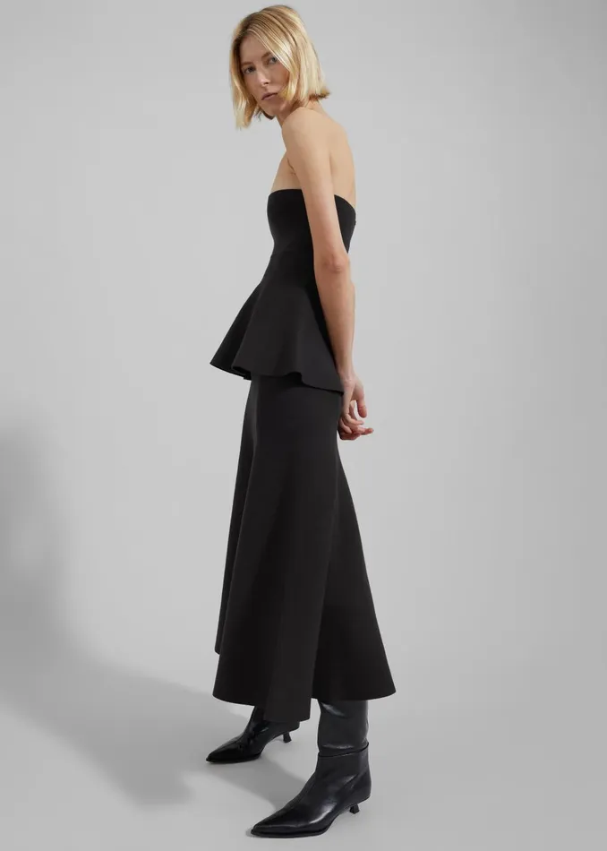 Women Gabrielle Knit Midi Skirt 8211 Black The Frankie Shop Bottoms