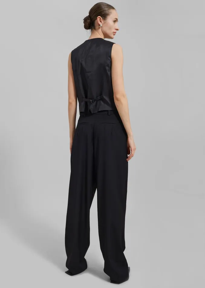 Women Gelso Waistcoat 8211 Black The Frankie Shop Outerwear