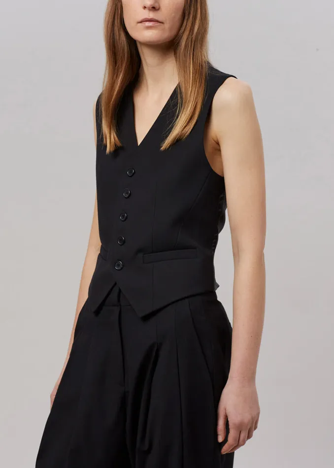 Women Gelso Waistcoat 8211 Black The Frankie Shop Outerwear