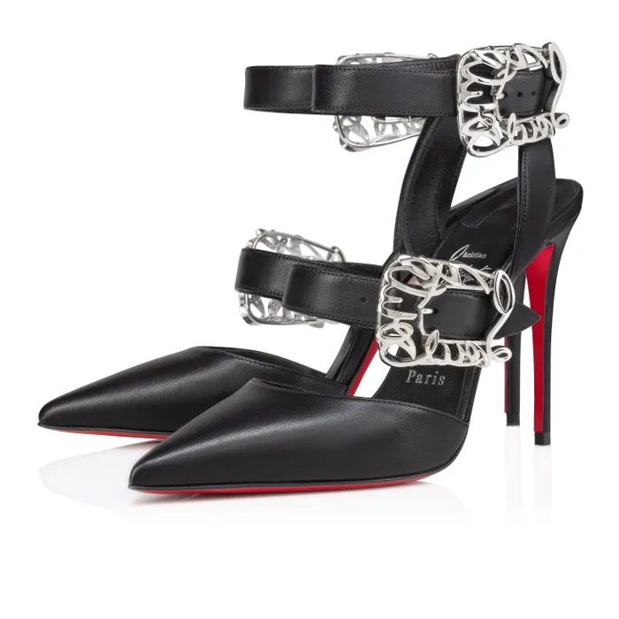 Women Giddylina 100 Mm Strappy Pumps 8211 Nappa Leather 8211 Black Christian Louboutin Pumps