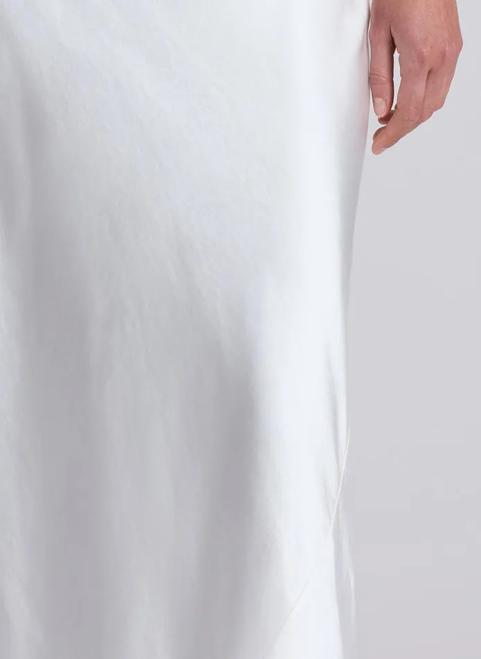 Women Greta Satin Maxi Skirt Whisper White ALC Bottoms