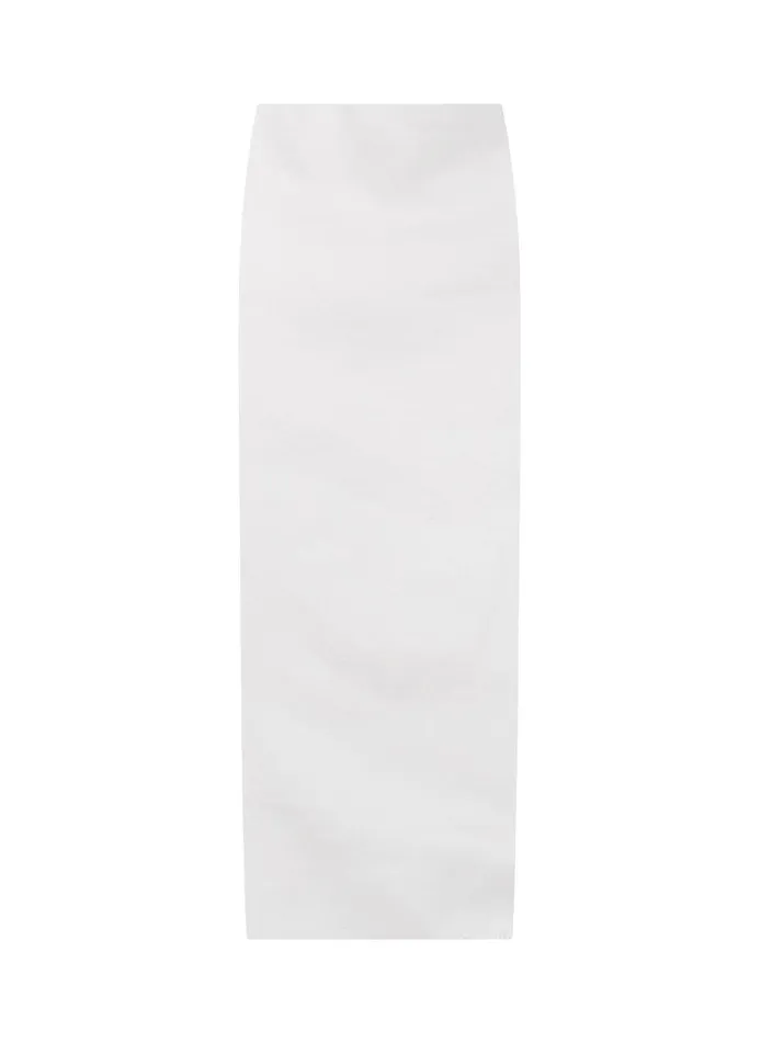 Women Greta Satin Maxi Skirt Whisper White ALC Bottoms