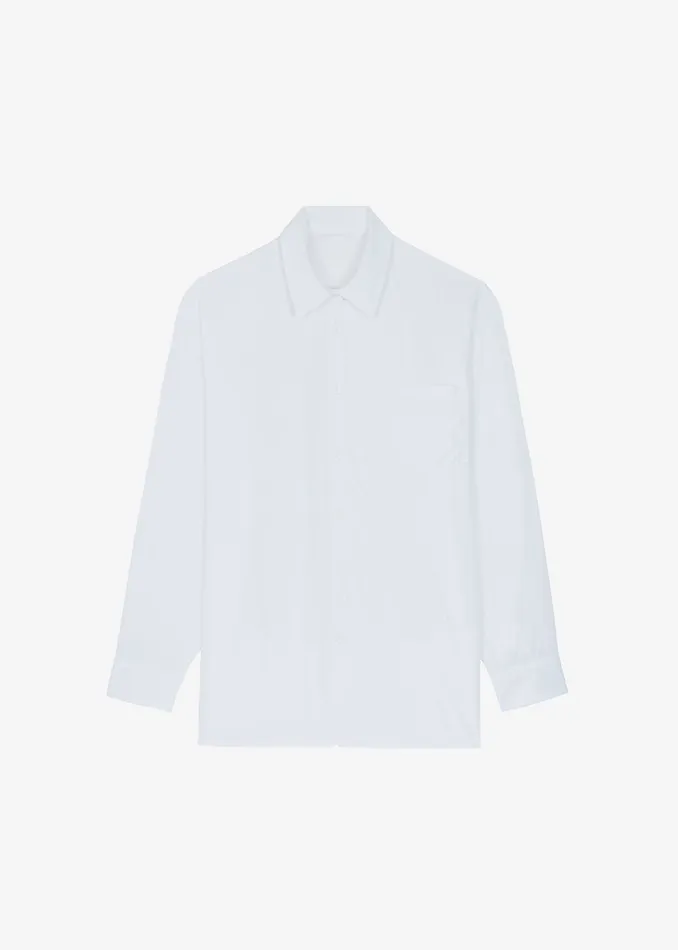 Women Hanna Silky Oversized Blouse 8211 White The Frankie Shop Tops