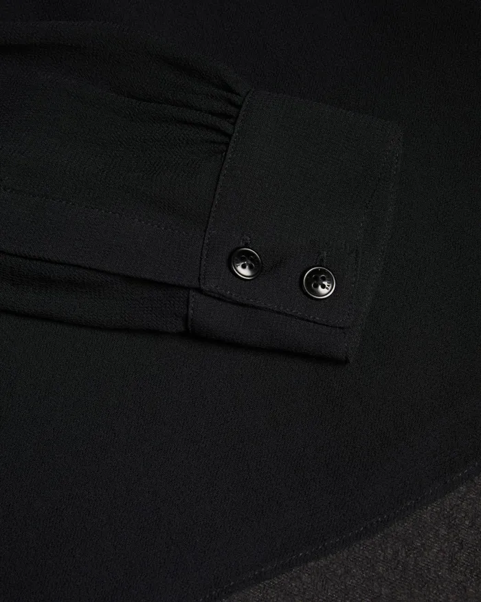 Women HENDRA 8211 Stand Collar Blouse With Half Placket Black Ted Baker Tops and Blouses Women HENDRA 8211 Stand Collar Blouse With Half Placket Black Ted Baker Tops and Blouses