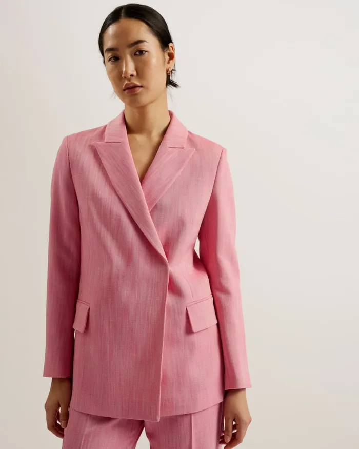 Women HIROKO 8211 Oversized Tailored Wrap Blazer Jacket Pale Pink Ted Baker Coats and Jackets Women HIROKO 8211 Oversized Tailored Wrap Blazer Jacket Pale Pink Ted Baker Coats and Jackets