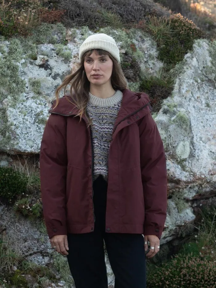 Women Ignis Jacket Black Cherry Finisterre Jackets Coats and Gilets