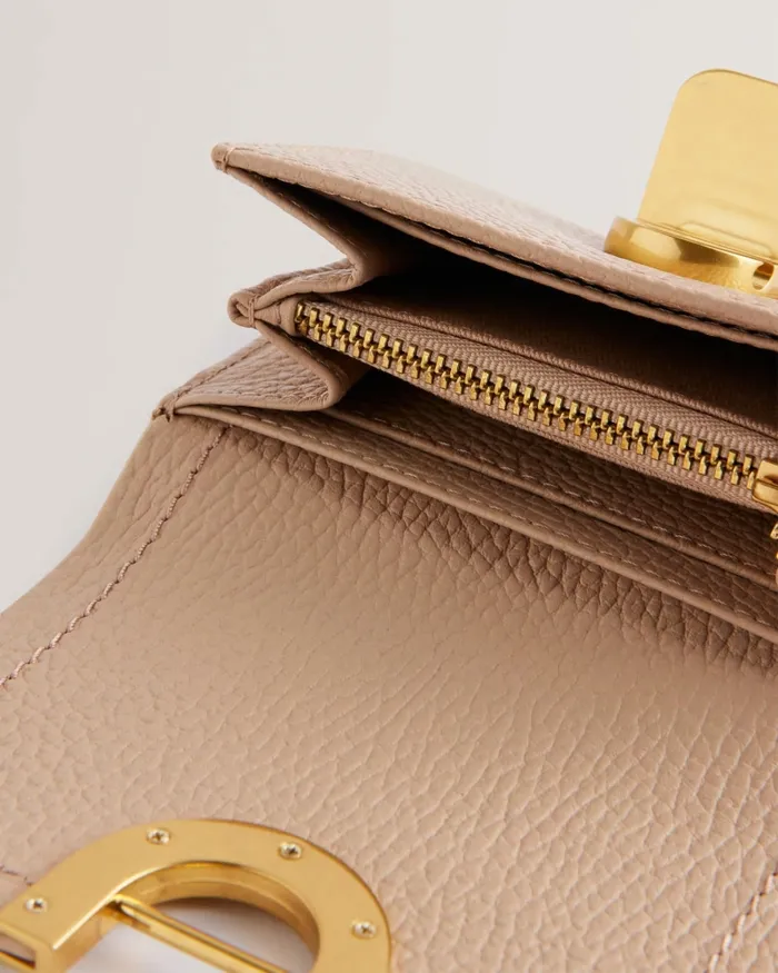 Women IMPERIA 8211 Lock Detail Small Leather Purse Taupe Ted Baker Purses and Cardholders Women IMPERIA 8211 Lock Detail Small Leather Purse Taupe Ted Baker Purses and Cardholders