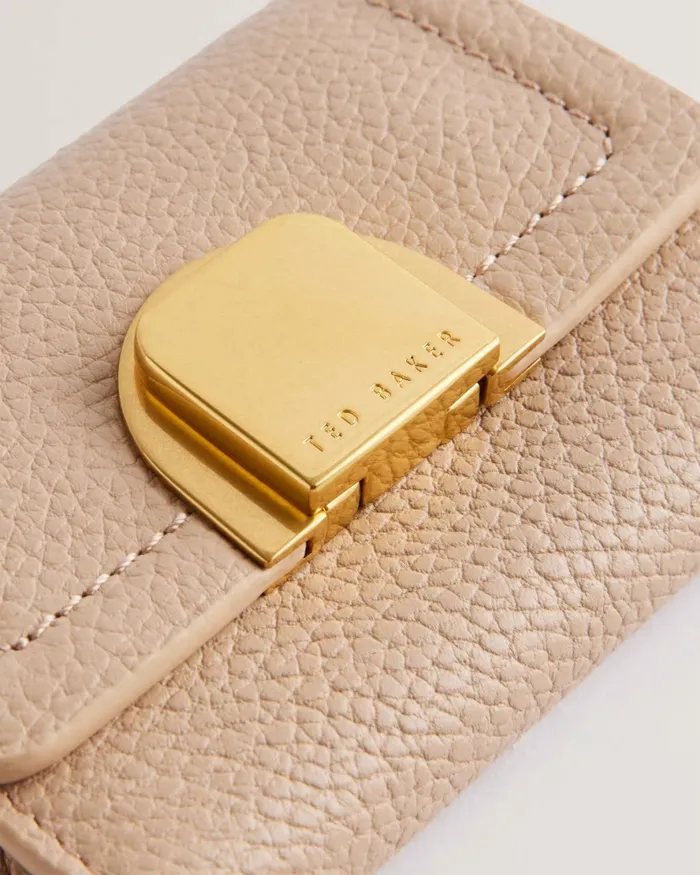 Women IMPERIA 8211 Lock Detail Small Leather Purse Taupe Ted Baker Purses and Cardholders Women IMPERIA 8211 Lock Detail Small Leather Purse Taupe Ted Baker Purses and Cardholders