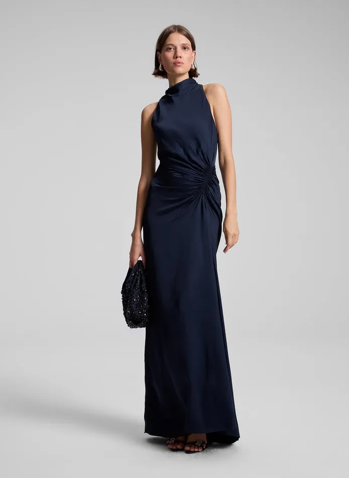 Women Inez Satin Gown Dark Sapphire ALC Dresses