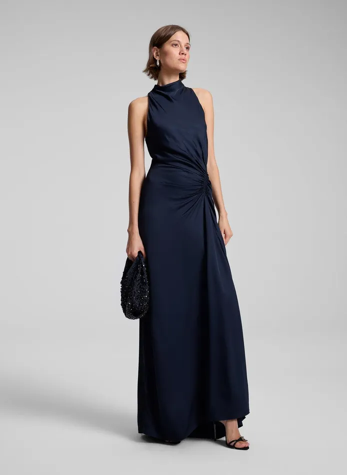 Women Inez Satin Gown Dark Sapphire ALC Dresses