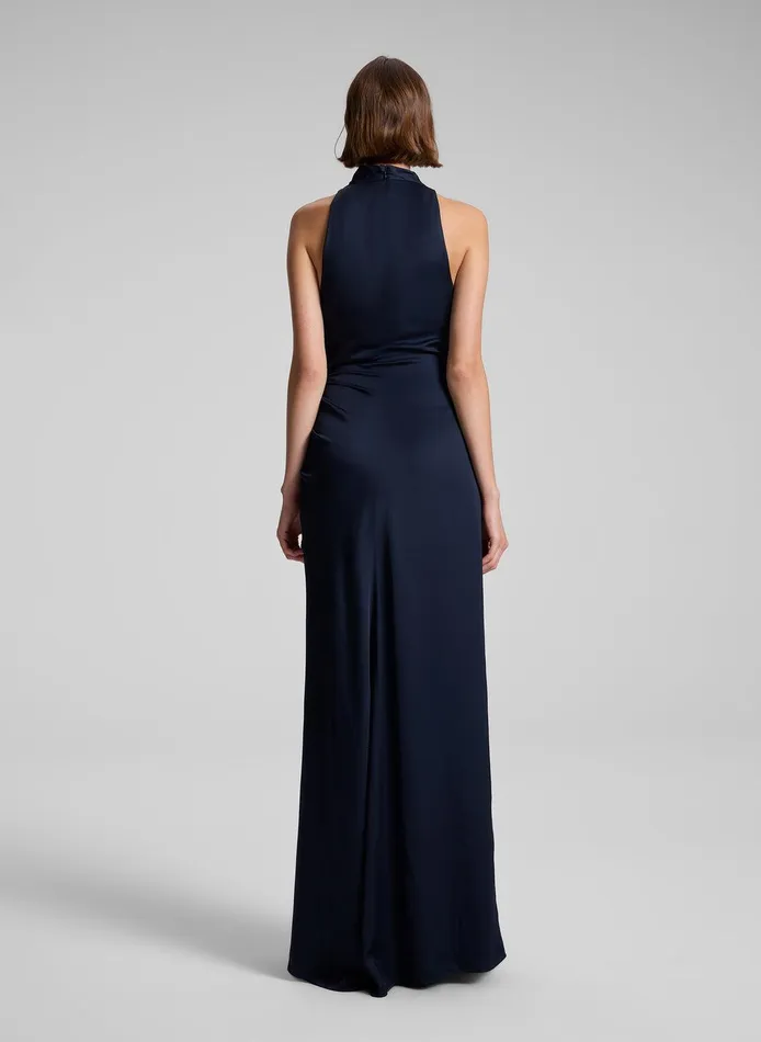 Women Inez Satin Gown Dark Sapphire ALC Dresses