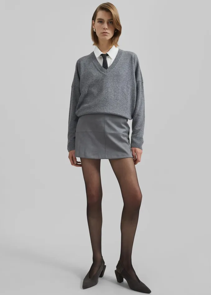 Women Isha Sweater 8211 Grey The Frankie Shop Knitwear