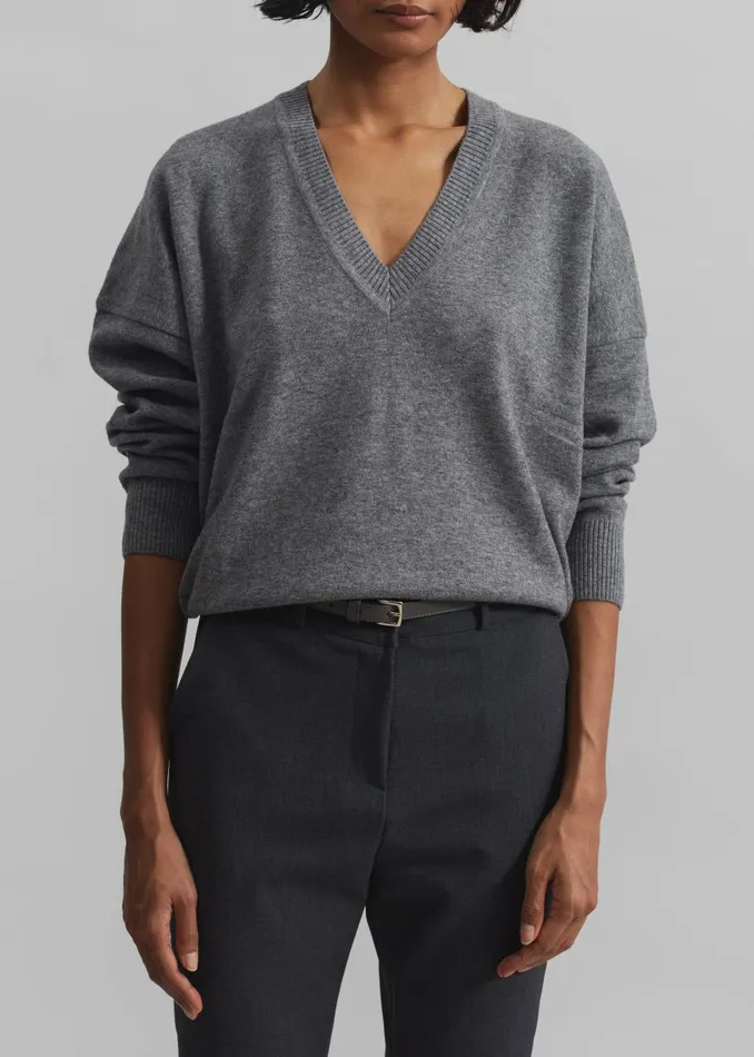 Women Isha Sweater 8211 Grey The Frankie Shop Knitwear