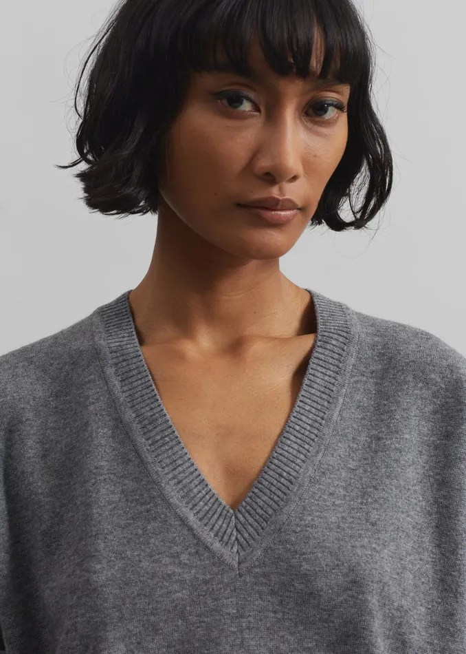 Women Isha Sweater 8211 Grey The Frankie Shop Knitwear