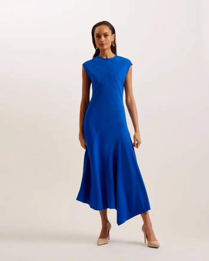 Women ISPARTA 8211 Asymmetric Satin Midi Dress Medium Blue Ted Baker Dresses Women ISPARTA 8211 Asymmetric Satin Midi Dress Medium Blue Ted Baker Dresses