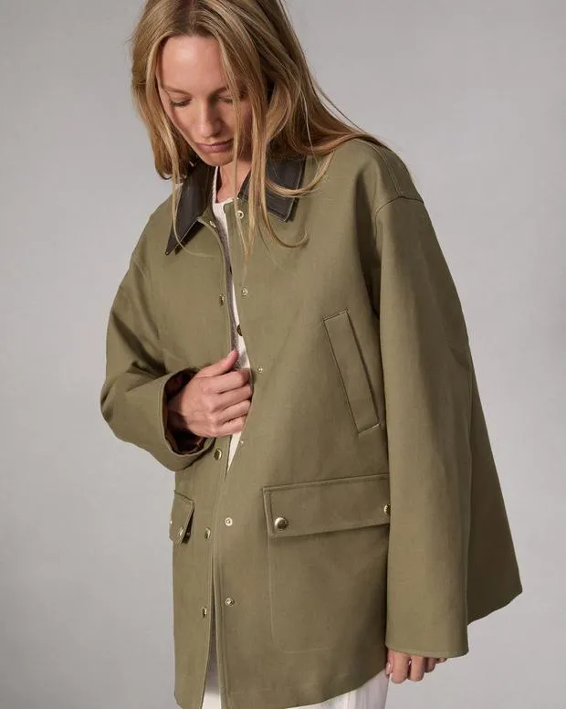 Women Jackets and Coats Rag and Bone Cassidy Cotton Jacket Army