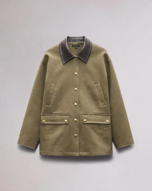 Women Jackets and Coats Rag and Bone Cassidy Cotton Jacket Army