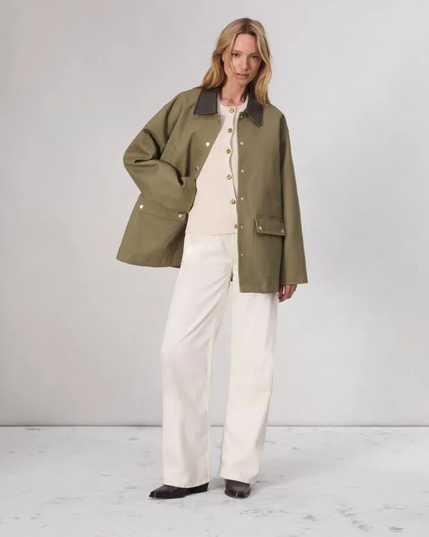 Women Jackets and Coats Rag and Bone Cassidy Cotton Jacket Army