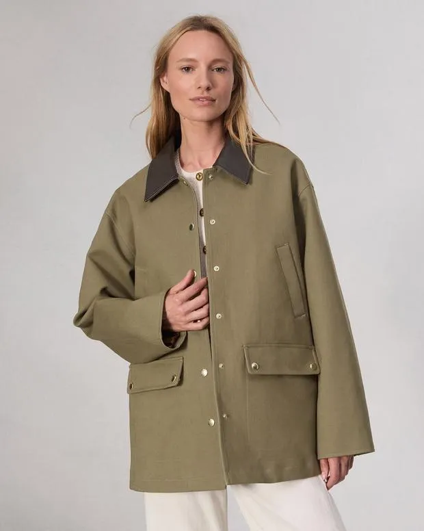 Women Jackets and Coats Rag and Bone Cassidy Cotton Jacket Army