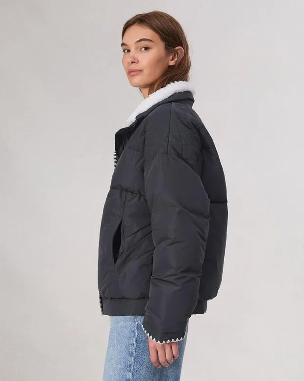 Women Jackets and Coats Rag and Bone Ingrid Puffer Jacket Black