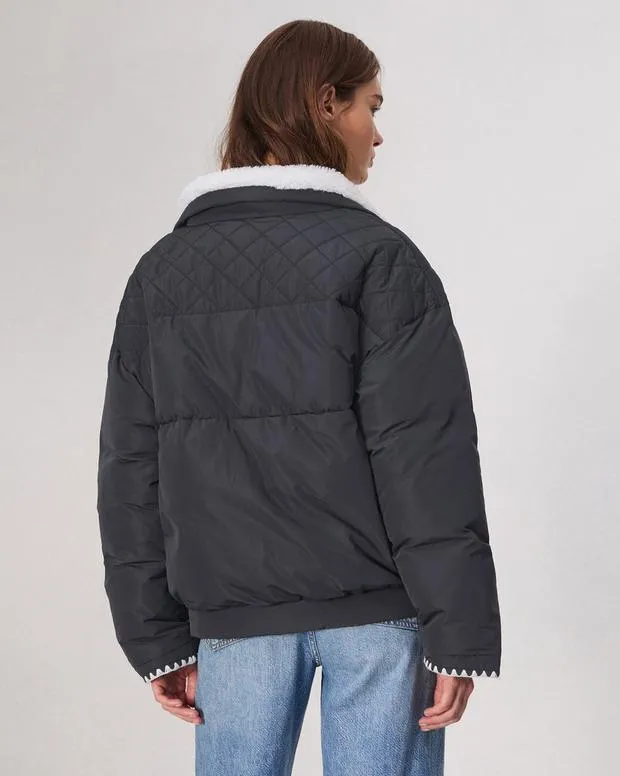 Women Jackets and Coats Rag and Bone Ingrid Puffer Jacket Black