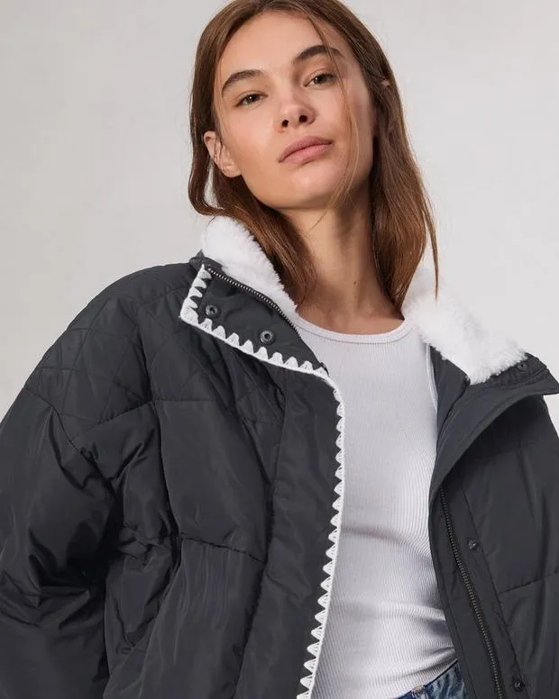 Women Jackets and Coats Rag and Bone Ingrid Puffer Jacket Black
