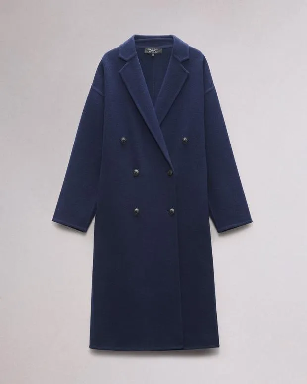 Women Jackets and Coats Rag and Bone Thea WoolBlend Coat Navy