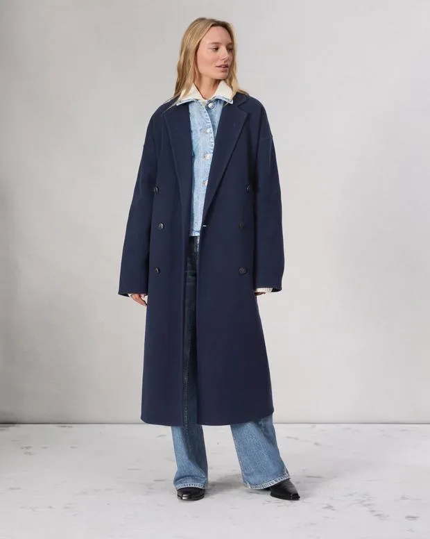 Women Jackets and Coats Rag and Bone Thea WoolBlend Coat Navy