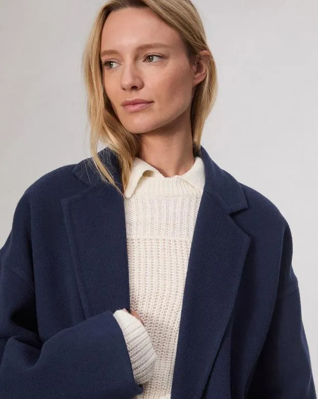Women Jackets and Coats Rag and Bone Thea WoolBlend Coat Navy