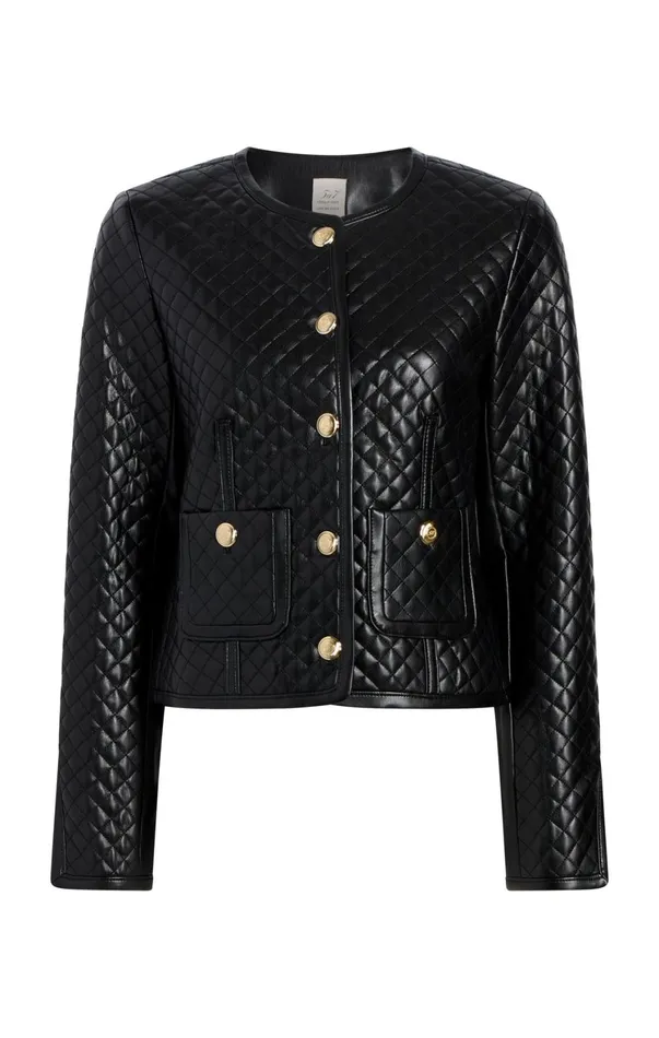 Women Jackets Cinq Sept Vegan Leather Brooke Jacket Black