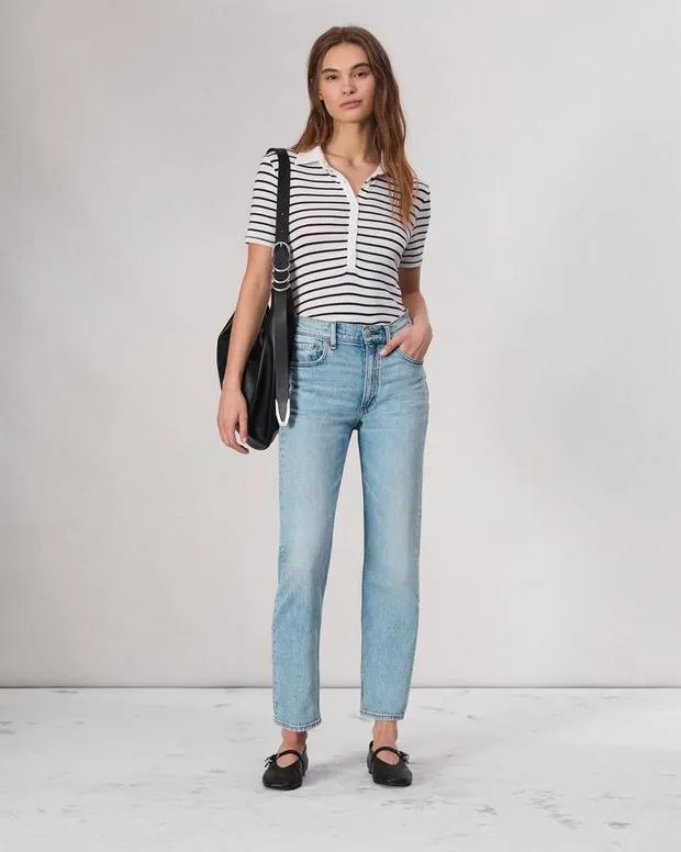 Women Jeans Rag and Bone Harlow Ankle Straight Jean Vintage Stretch Denim Lou