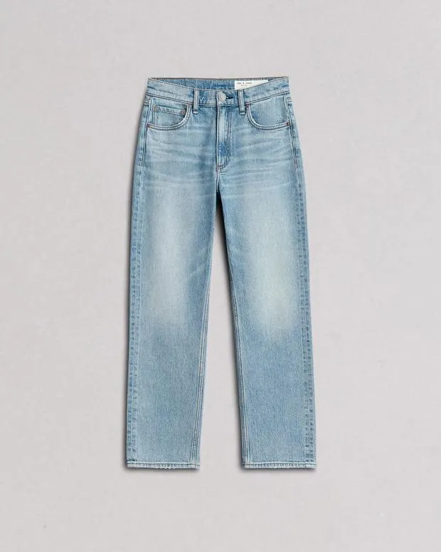 Women Jeans Rag and Bone Harlow Ankle Straight Jean Vintage Stretch Denim Lou