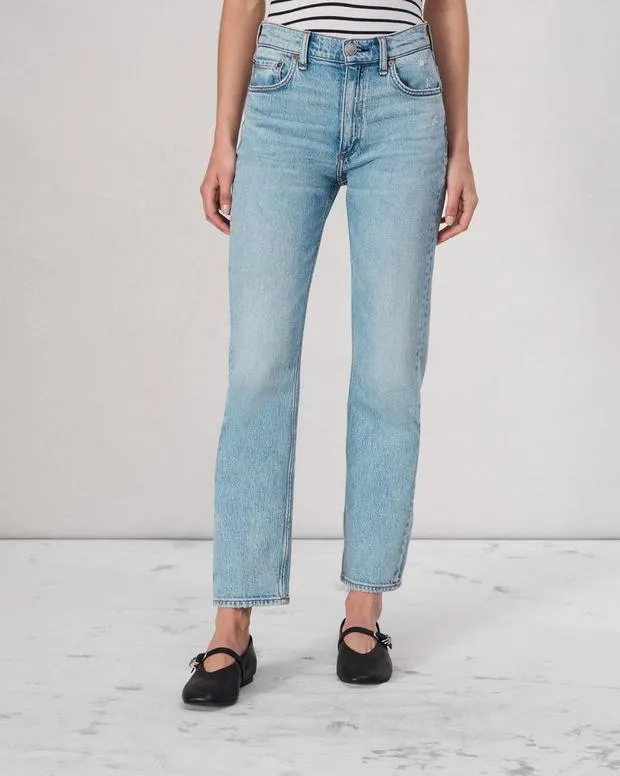 Women Jeans Rag and Bone Harlow Ankle Straight Jean Vintage Stretch Denim Lou