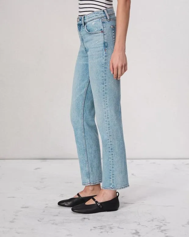 Women Jeans Rag and Bone Harlow Ankle Straight Jean Vintage Stretch Denim Lou