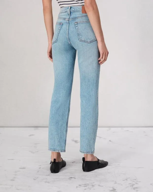 Women Jeans Rag and Bone Harlow Ankle Straight Jean Vintage Stretch Denim Lou